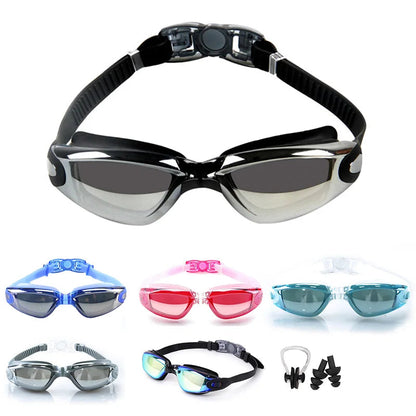 Swimming Goggles for Men & Women – Anti-Fog UV Protection, Waterproof, Adjustable Silicone Swim Goggles for Adults & Kids